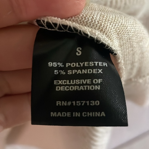 Love + Lace Cream Paris Graphic Cozy Sweater Top Size Small sequins soft cute - Picture 6 of 12